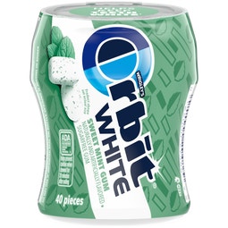ORBIT White Sweet Mint Sugarfree Chewing Gum, 40-Piece Bottle image