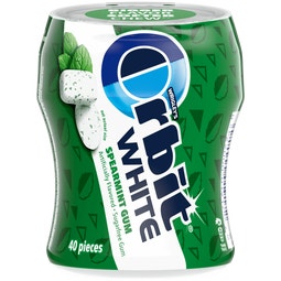 ORBIT White Spearmint Sugarfree Chewing Gum, 40-Piece Bottle image