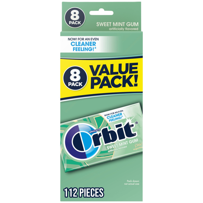 Orbit Sweet Mint Sugar Free Chewing Gum - 14 count (8 Pack) image