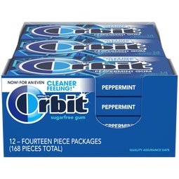 ORBIT Peppermint Sugarfree Chewing Gum, 30 Piece Mega Pack | Orbit Gum