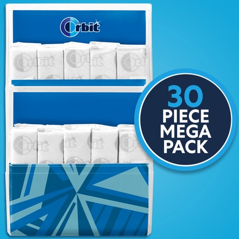 ORBIT Peppermint Sugarfree Chewing Gum, 30 Piece Mega Pack