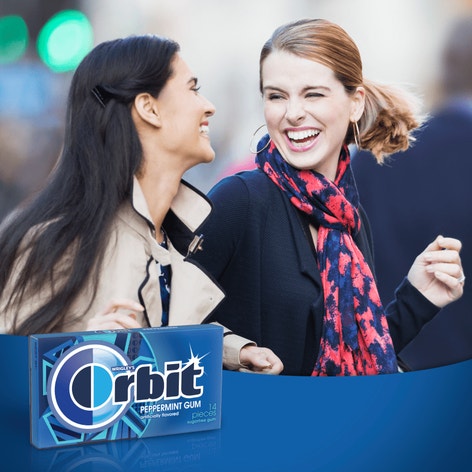 ORBIT Peppermint Sugarfree Chewing Gum, 14 Piece Single Pack