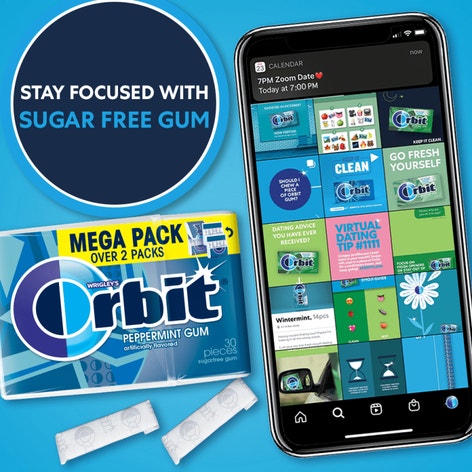 ORBIT Peppermint Sugarfree Chewing Gum, 30 Piece Mega Pack