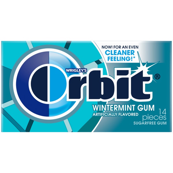 ORBIT Wintermint Sugarfree Chewing Gum, 14 Piece Single Pack