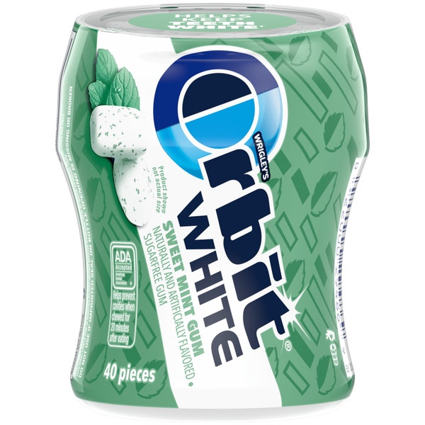 ORBIT White Sweet Mint Sugarfree Chewing Gum, 40-Piece Bottle