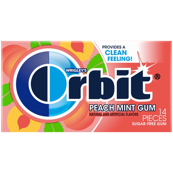 Orbit Sugar Free Peach Mint Singles 14 Pieces