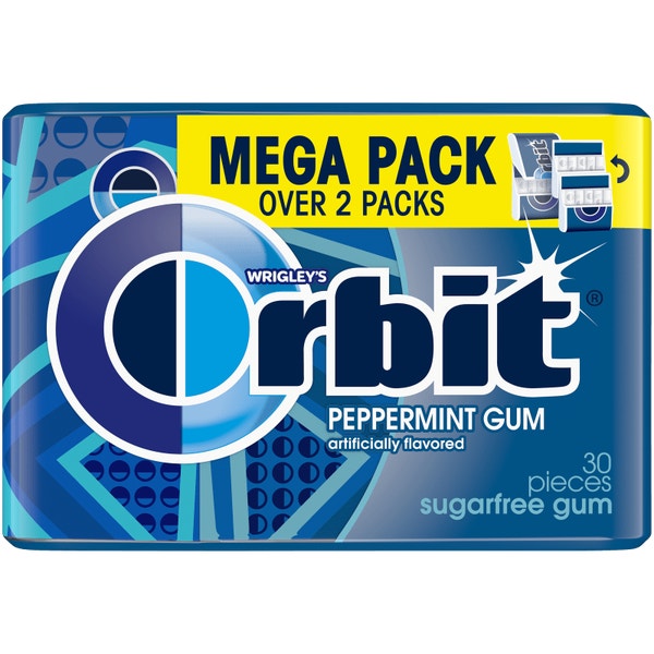ORBIT Peppermint Sugarfree Chewing Gum, 30 Piece Mega Pack