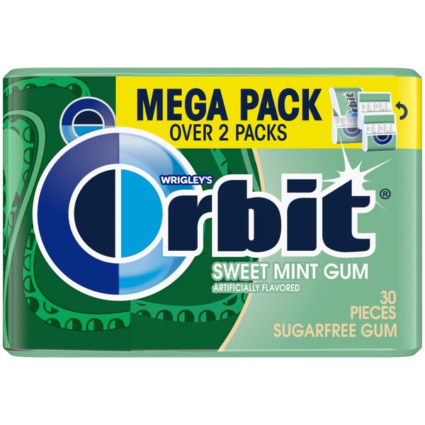 ORBIT Sweet Mint Sugarfree Chewing Gum, 30 Piece Mega Pack
