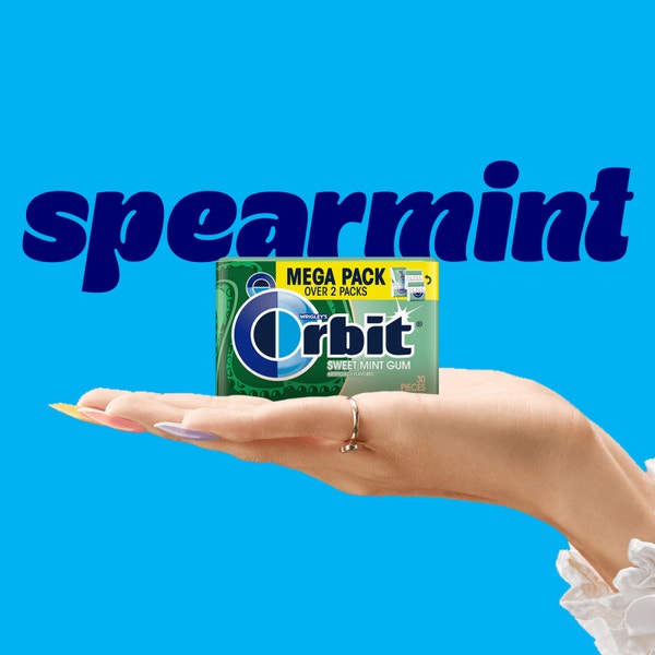 ORBIT Spearmint Sugarfree Chewing Gum, 30 Piece Mega Pack