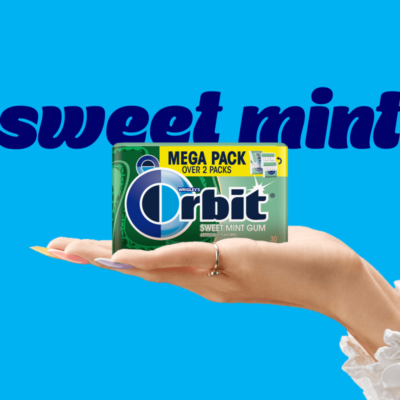 ORBIT Sweet Mint Sugarfree Chewing Gum, 30 Piece Mega Pack