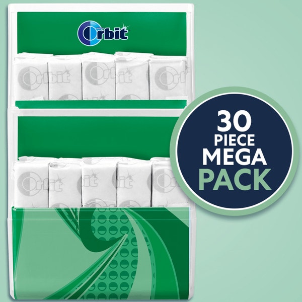 ORBIT Sweet Mint Sugarfree Chewing Gum, 30 Piece Mega Pack