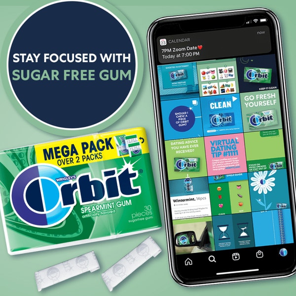 ORBIT Spearmint Sugarfree Chewing Gum, 30 Piece Mega Pack
