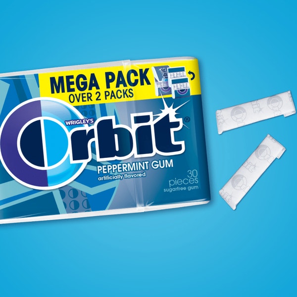ORBIT Peppermint Sugarfree Chewing Gum, 30 Piece Mega Pack