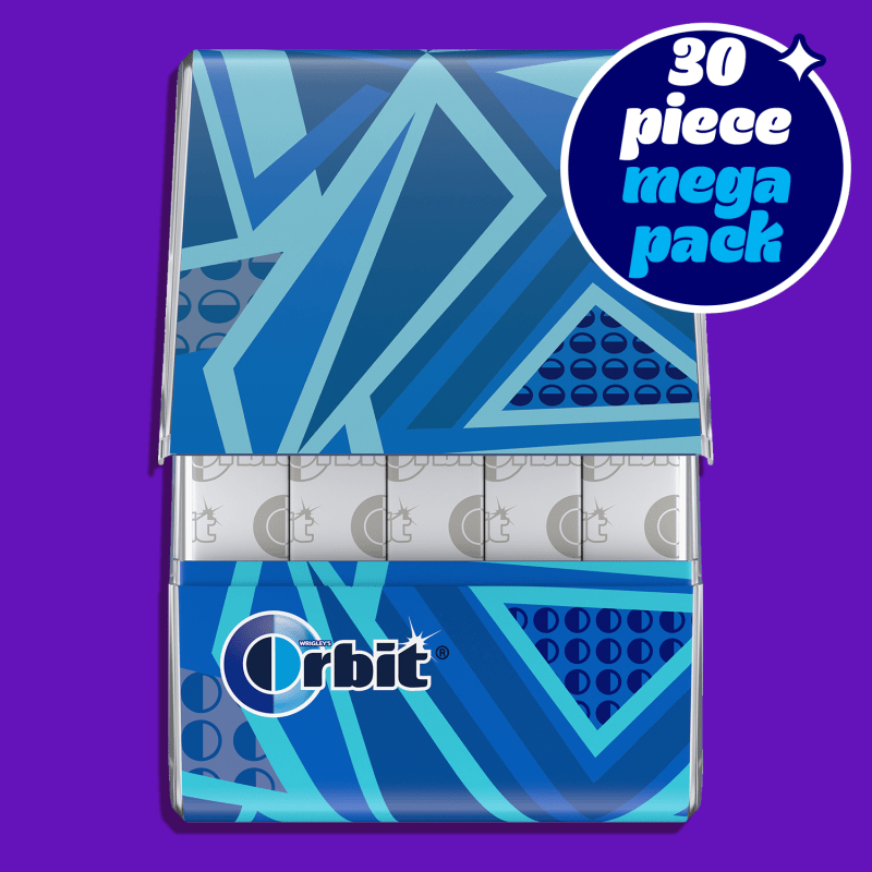 ORBIT Peppermint Sugarfree Chewing Gum, 30 Piece Mega Pack