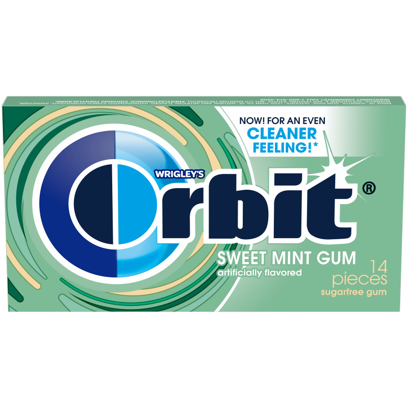 ORBIT Sweet Mint Sugarfree Chewing Gum, 14 Piece Single Pack Orbit Gum